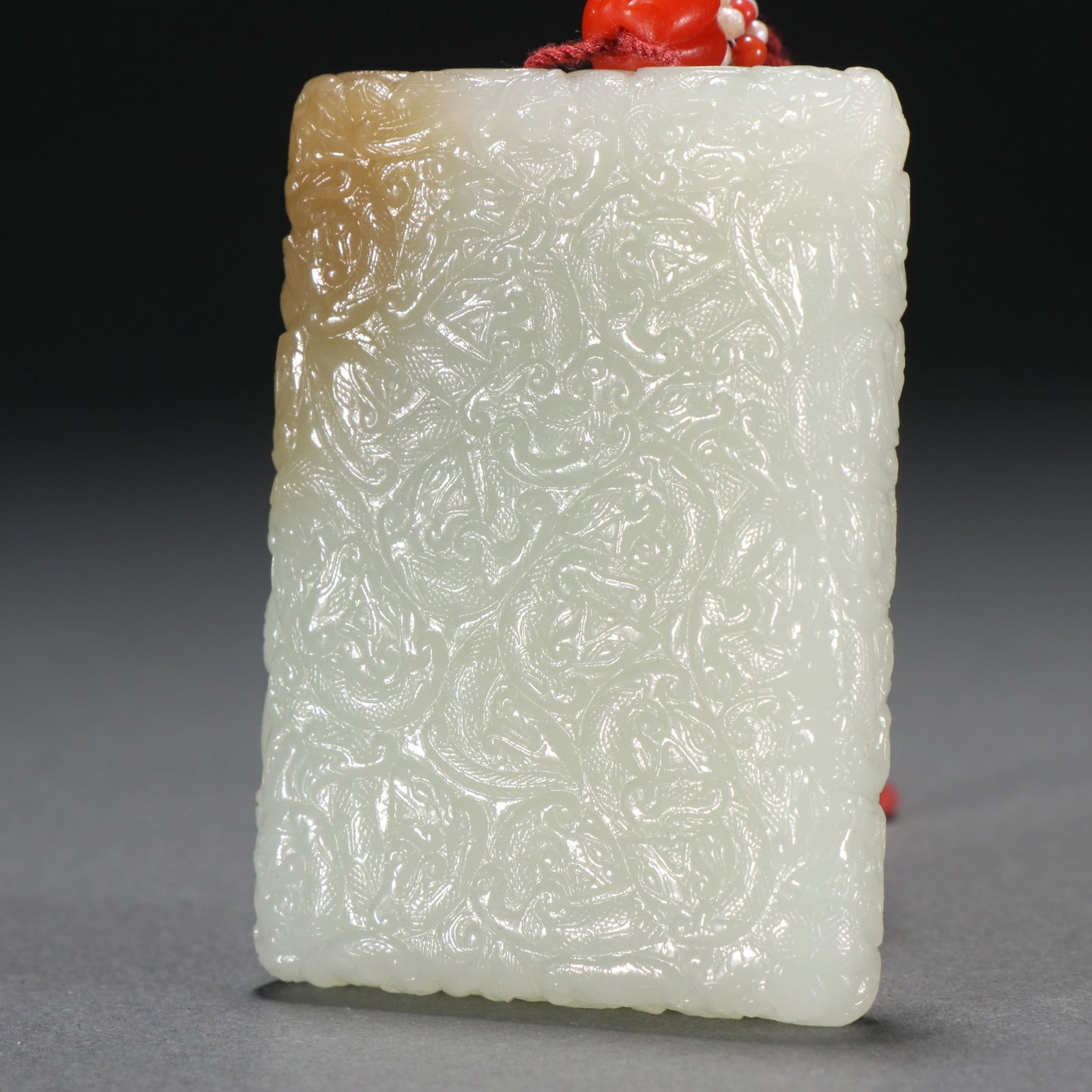 An Exquisite White Jade Dragon Pattern Brand - 4