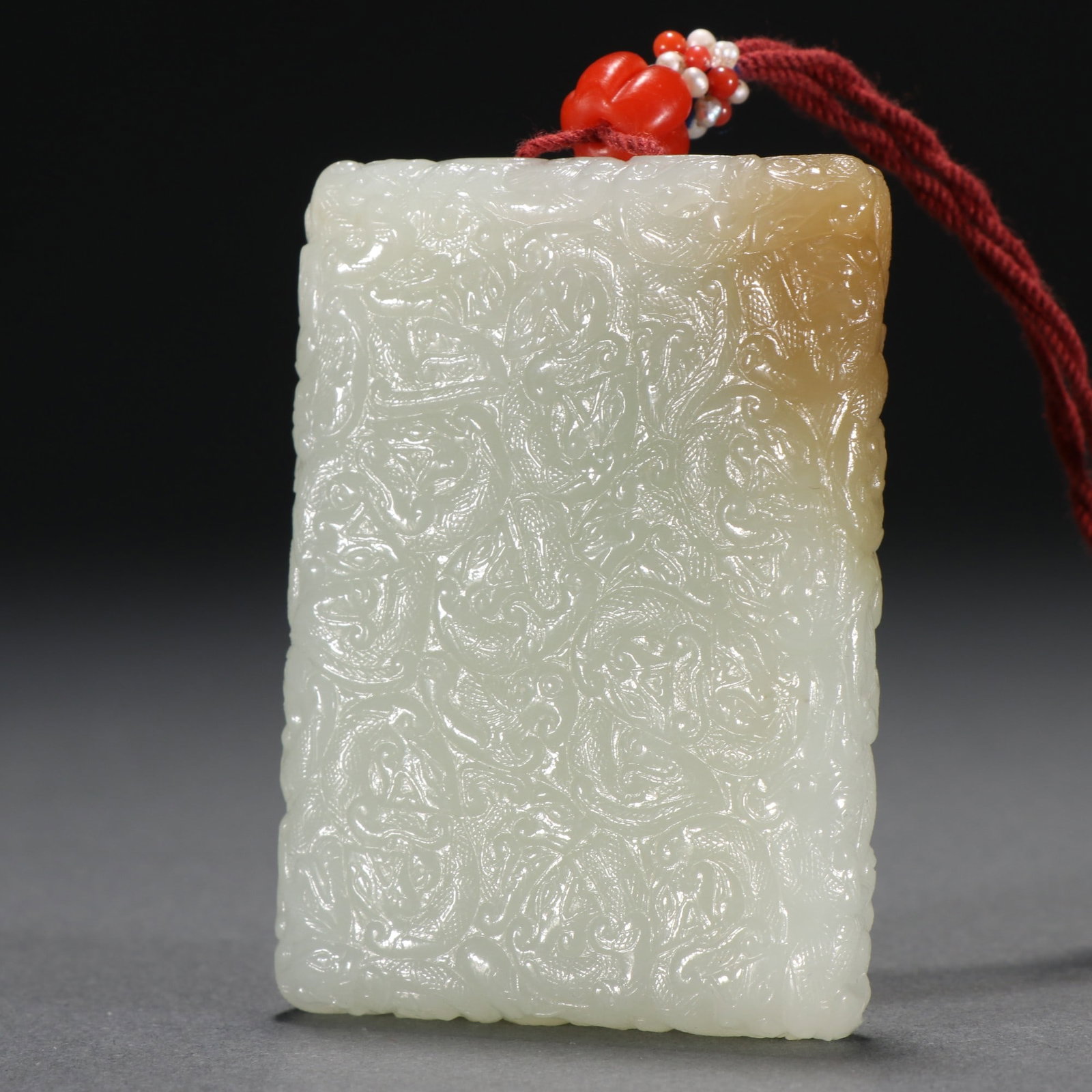 An Exquisite White Jade Dragon Pattern Brand - 5