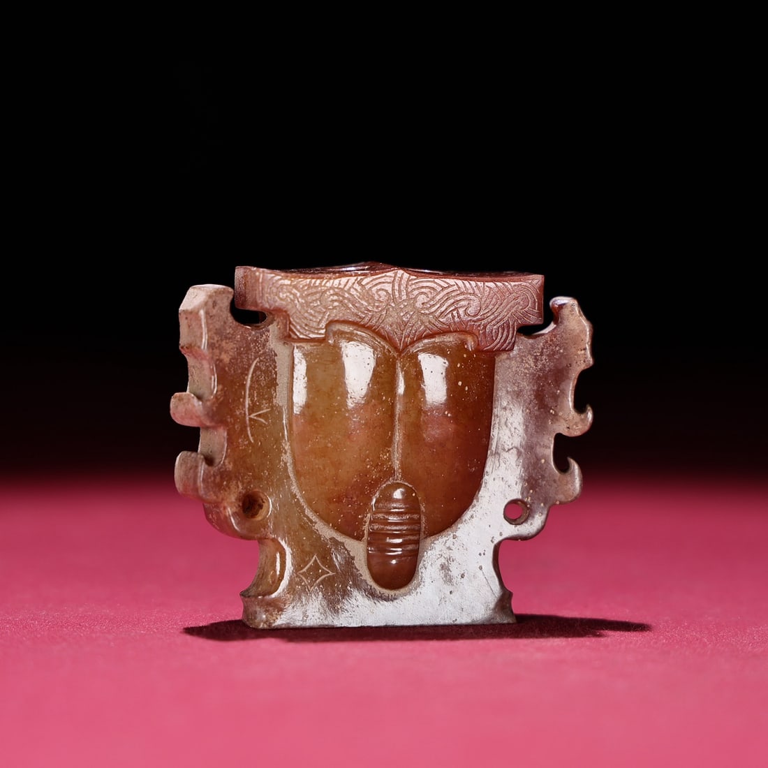 An Exquisite White Jade Human face Pattern Ornament - 6