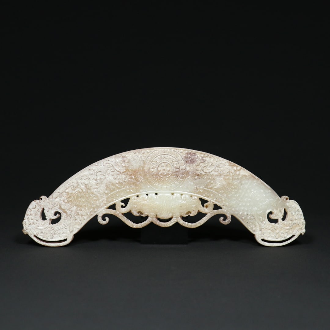 An Exquisite White Jade Dragon Pattern Ornament - 2