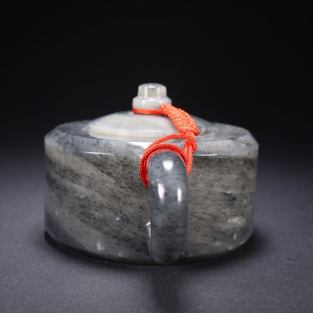 An Exquisite White Jade Teapot - 4