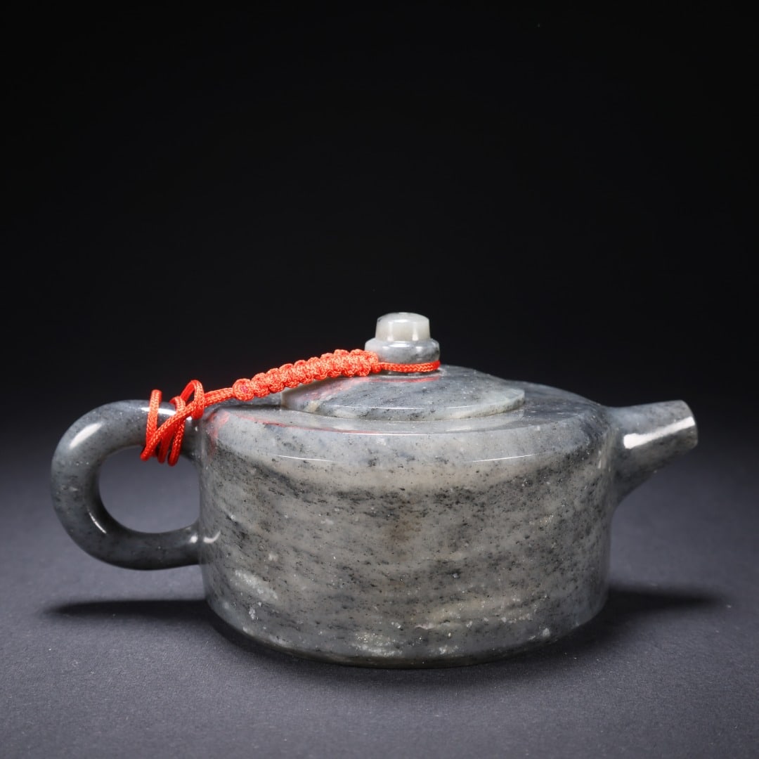 An Exquisite White Jade Teapot - 6
