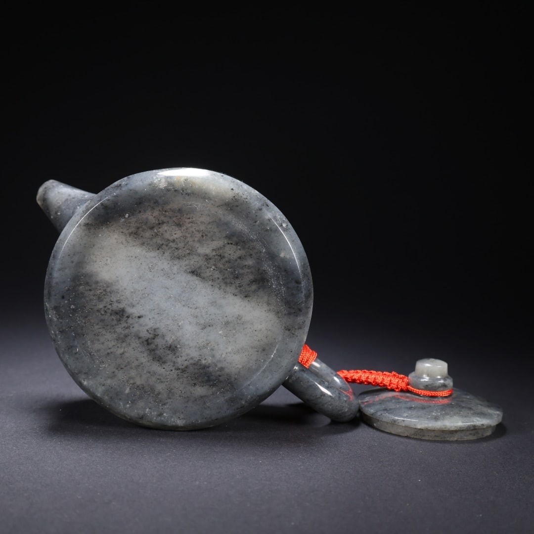 An Exquisite White Jade Teapot - 9