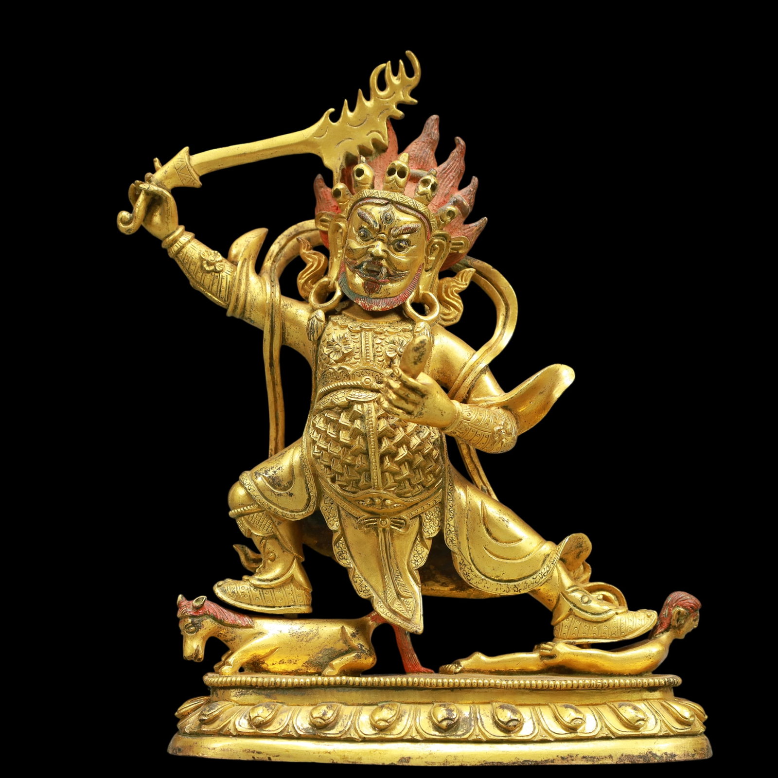 A Exquisite Gilt Bronze Statue of Mammon: A Exquisite Gilt Bronze Statue of Mammon Ming Dynasty, China Size:5.7inx2.4inx7.5in Weight:1650g铜鎏金财神佛像 中国明代
