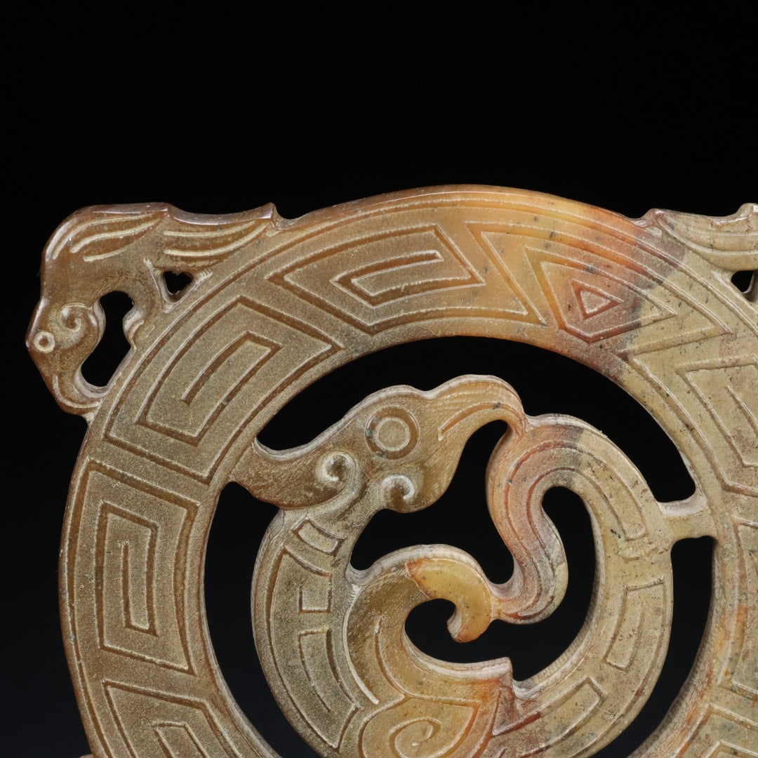 An Exquisite White Jade Phoenix Pattern Ornament - 2