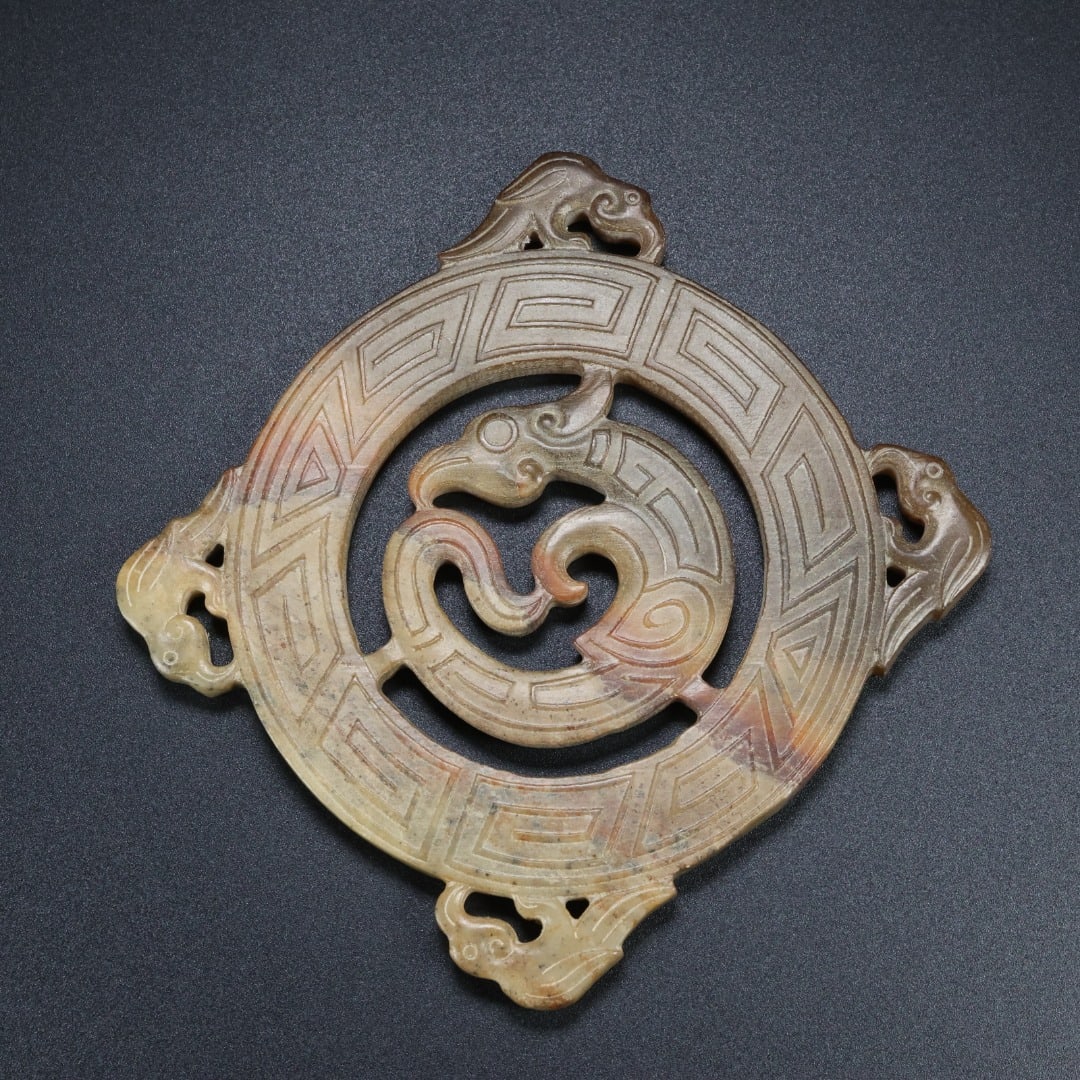 An Exquisite White Jade Phoenix Pattern Ornament - 7