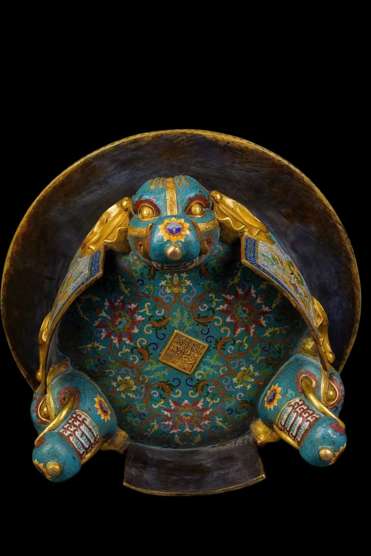 An Exquisite Cloisonne Lotus Pattern Dragon Pattern Seawater Pattern Censer - 8