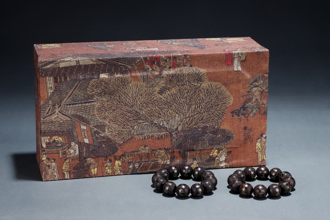 An Exquisite Eaglewood Auspicious Cloud Pattern Bracelets - 2