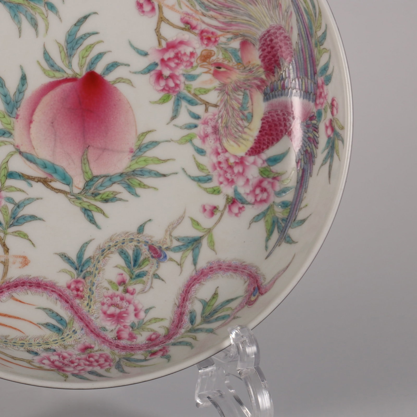 An Exquisite Enamel Phoenix Pattern Plate - 5