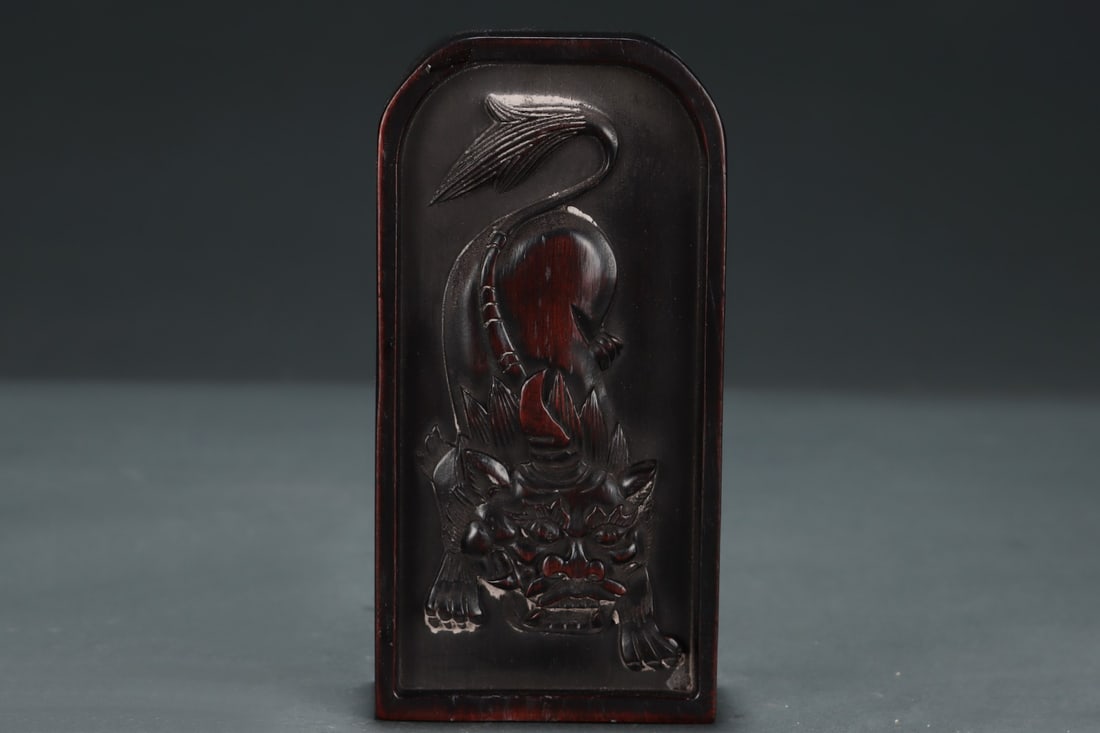 An Exquisite Eaglewood Auspicious Beast Pattern Ornament - 3