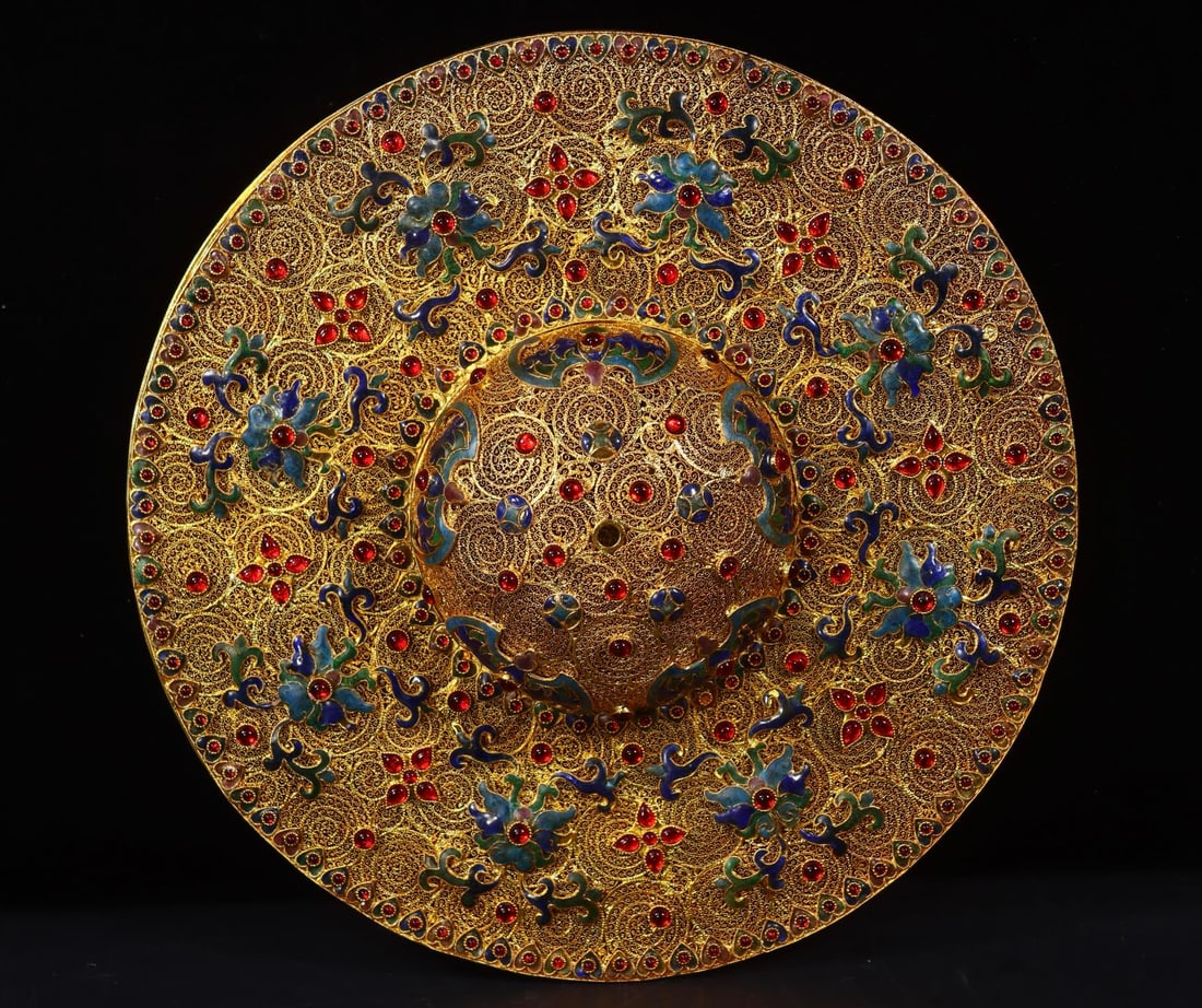 A Set of Fine Gilt Bronze Inlaid Gems Dragon Pattern Musical instrument - 5