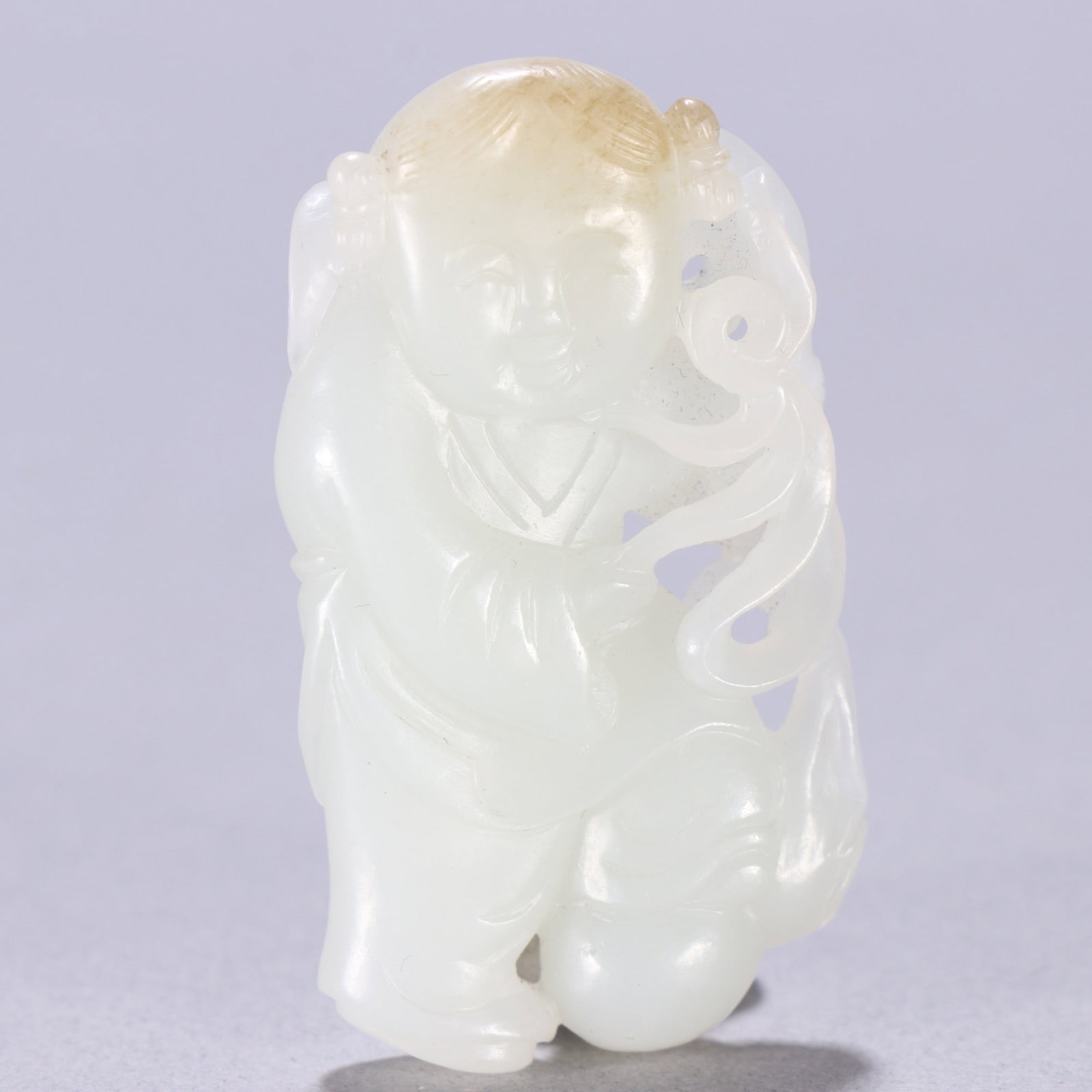 An Exquisite White Jade Figure Pattern Ornament - 2