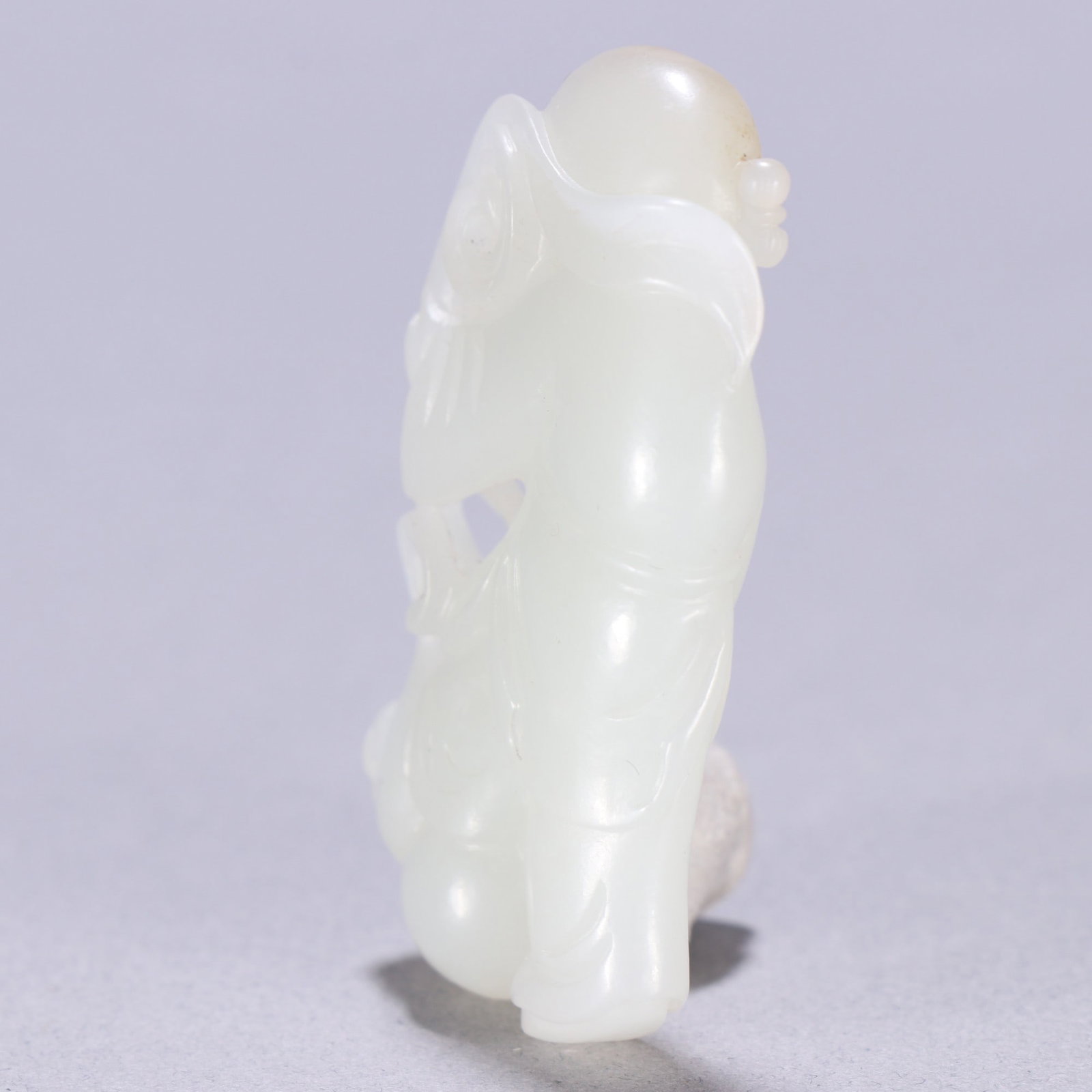 An Exquisite White Jade Figure Pattern Ornament - 7