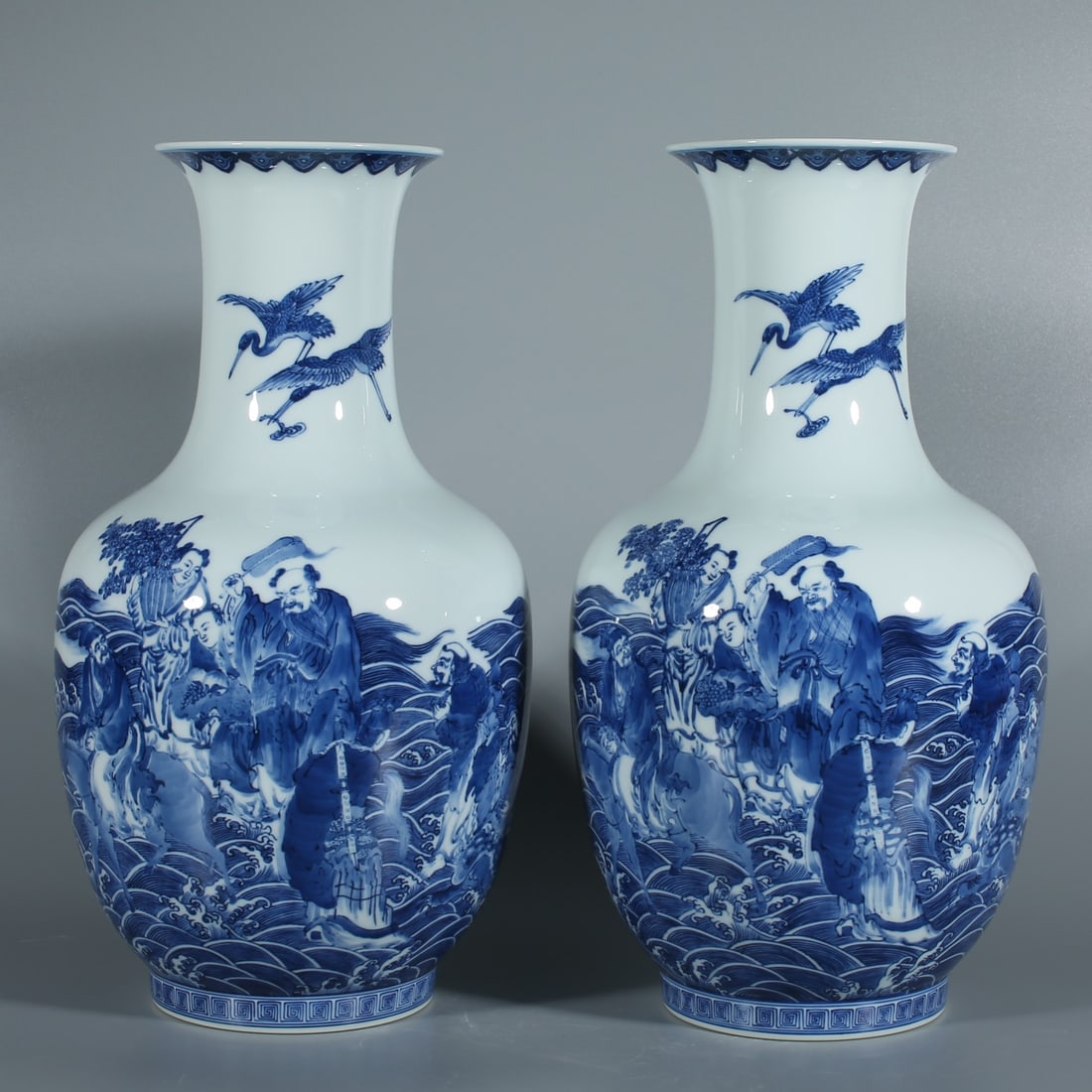 An Exquisite Blue and White Character and Story Pattern Vase (1 of 9)