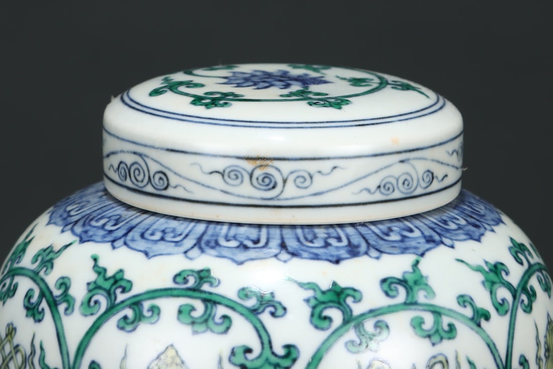 An Exquisite Doucai Lotus Pattern Jar - 5