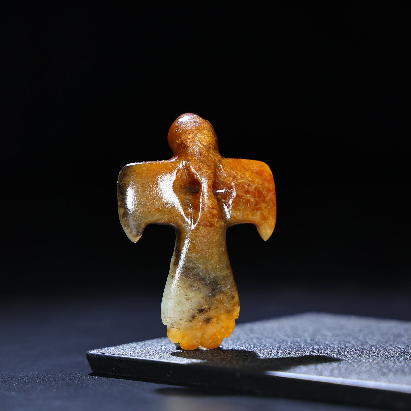An Exquisite White Jade Eagle Pendant - 8