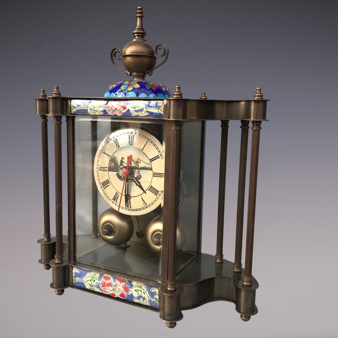 An Exquisite Bronze Lotus Pattern Clock - 2