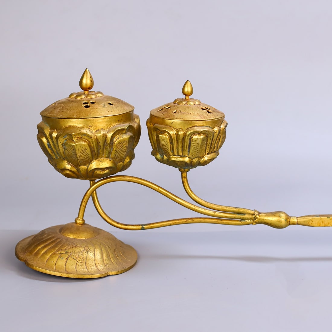 An Exquisite Gilt Bronze Censer - 6