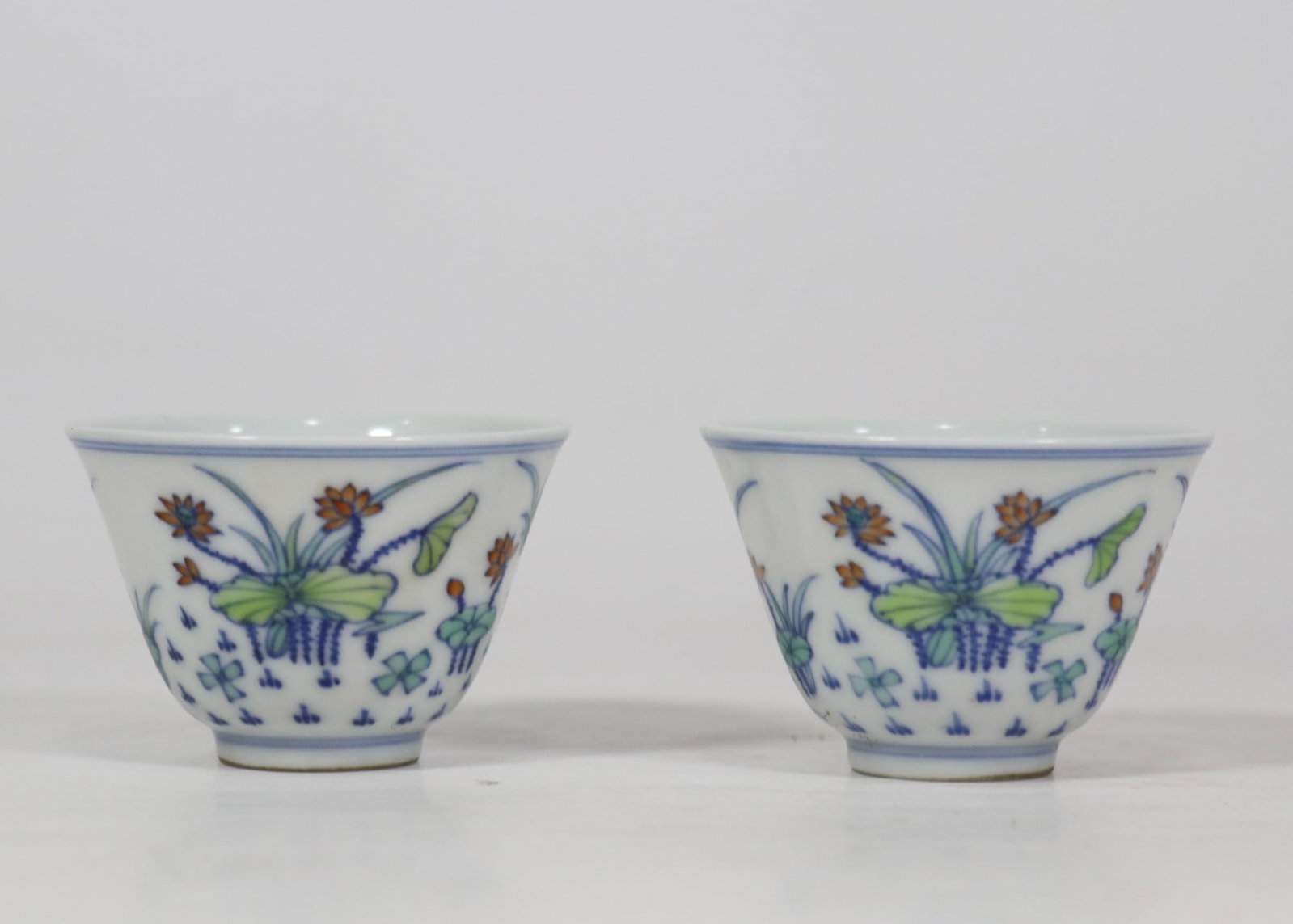 An Exquisite Doucai Flower Pattern Cup - 3