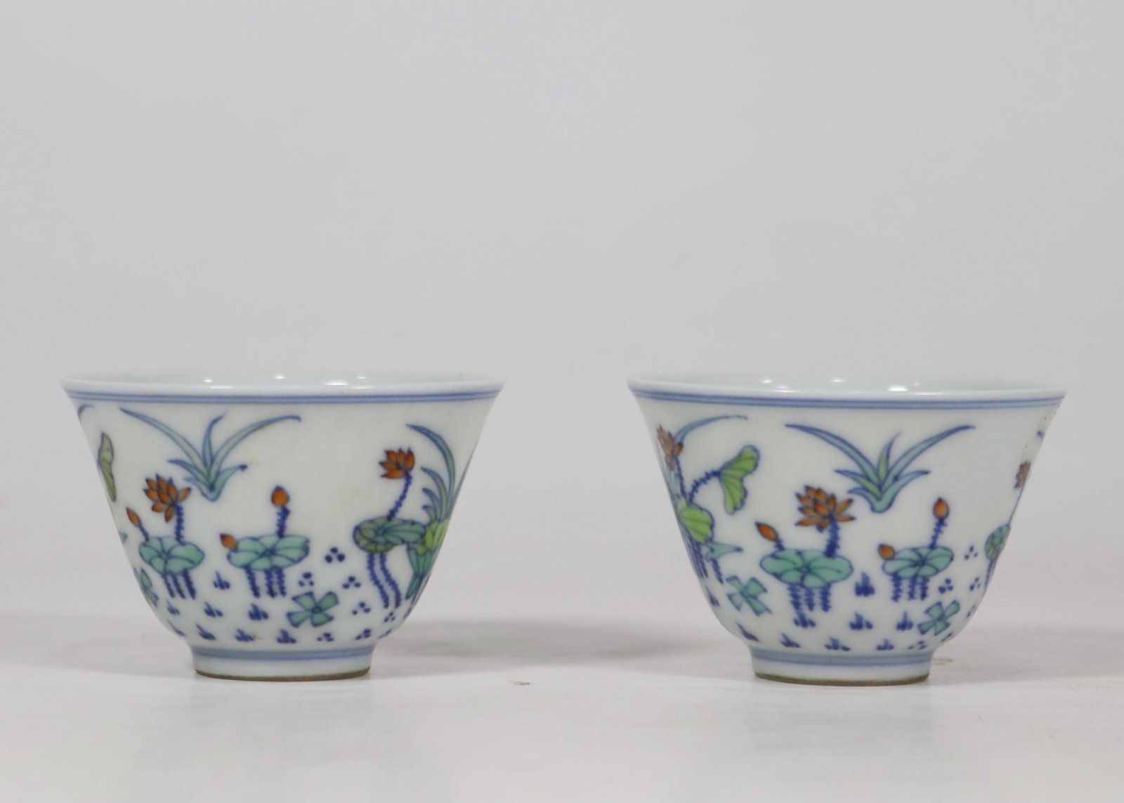 An Exquisite Doucai Flower Pattern Cup - 4