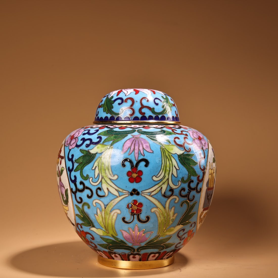 An Exquisite Cloisonne Lotus Pattern Jar - 2