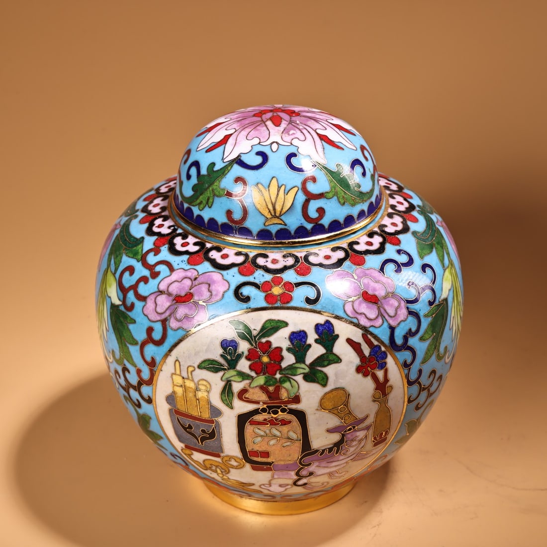An Exquisite Cloisonne Lotus Pattern Jar - 4