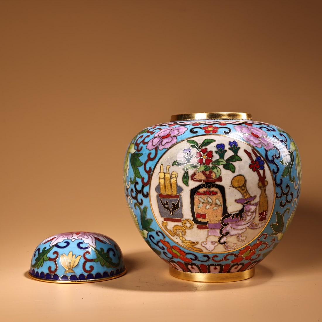 An Exquisite Cloisonne Lotus Pattern Jar - 5