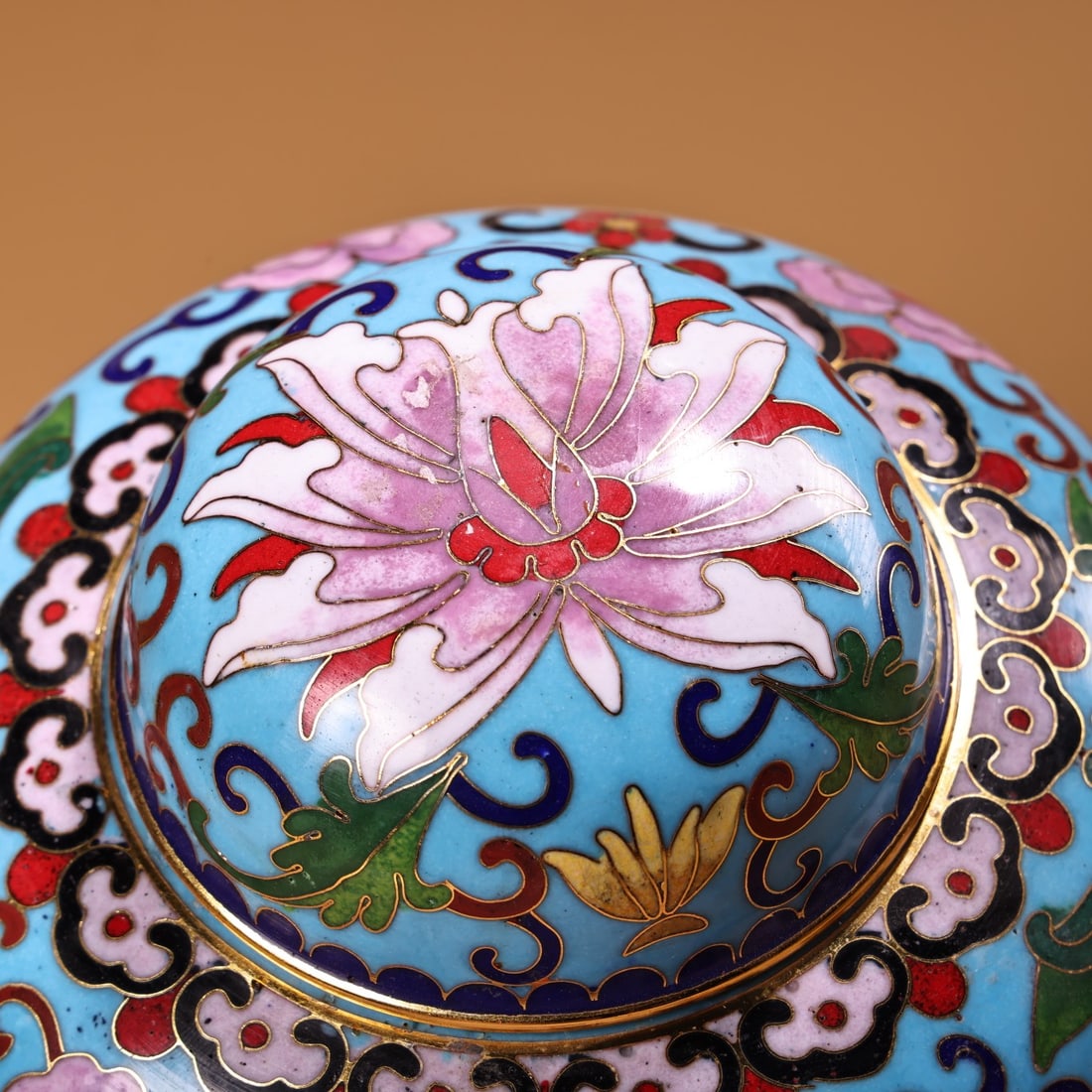 An Exquisite Cloisonne Lotus Pattern Jar - 6