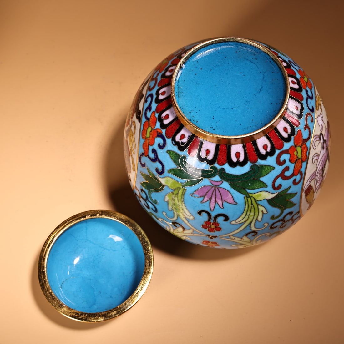 An Exquisite Cloisonne Lotus Pattern Jar - 8