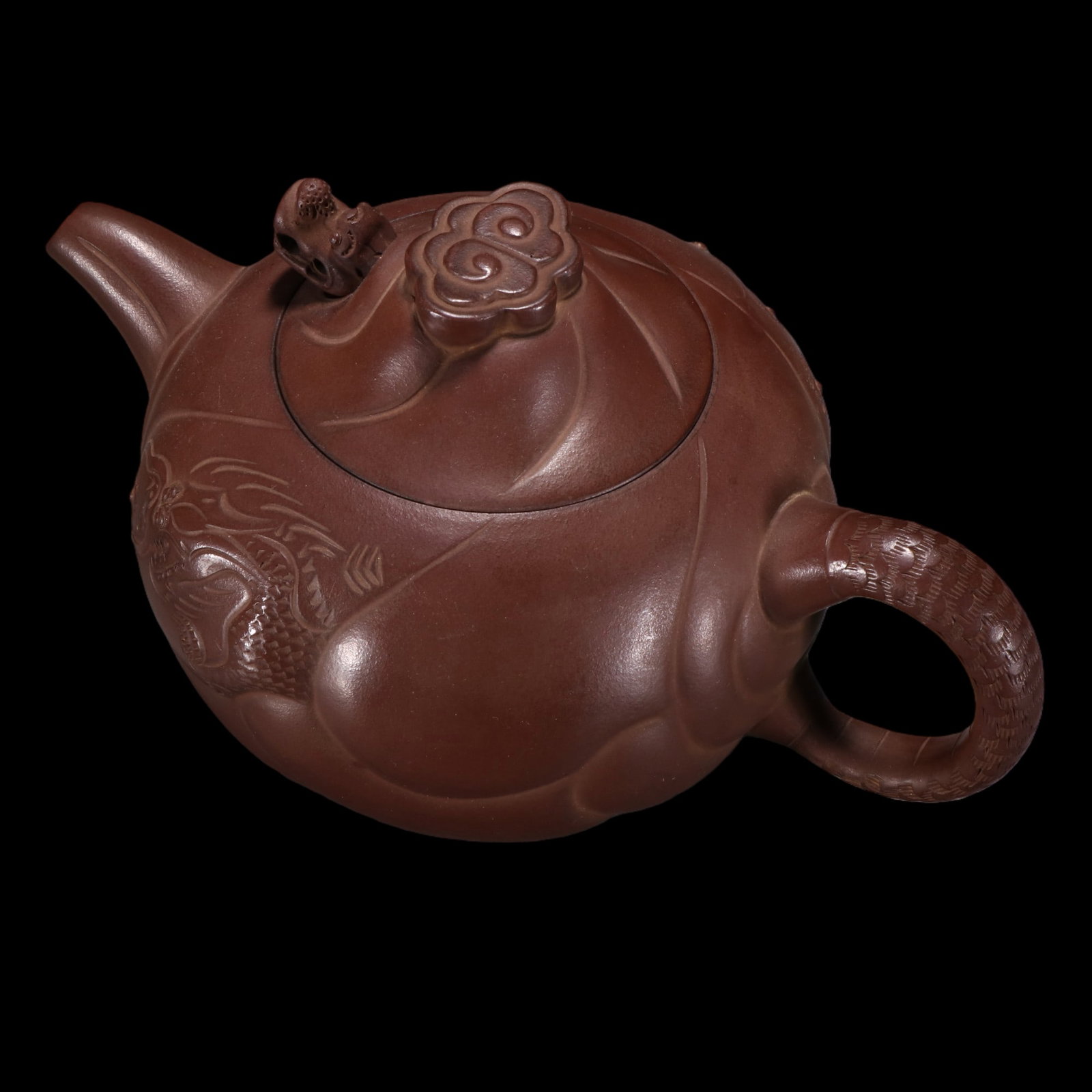 An Exquisite Purple Sands Dragon Pattern Teapot - 5