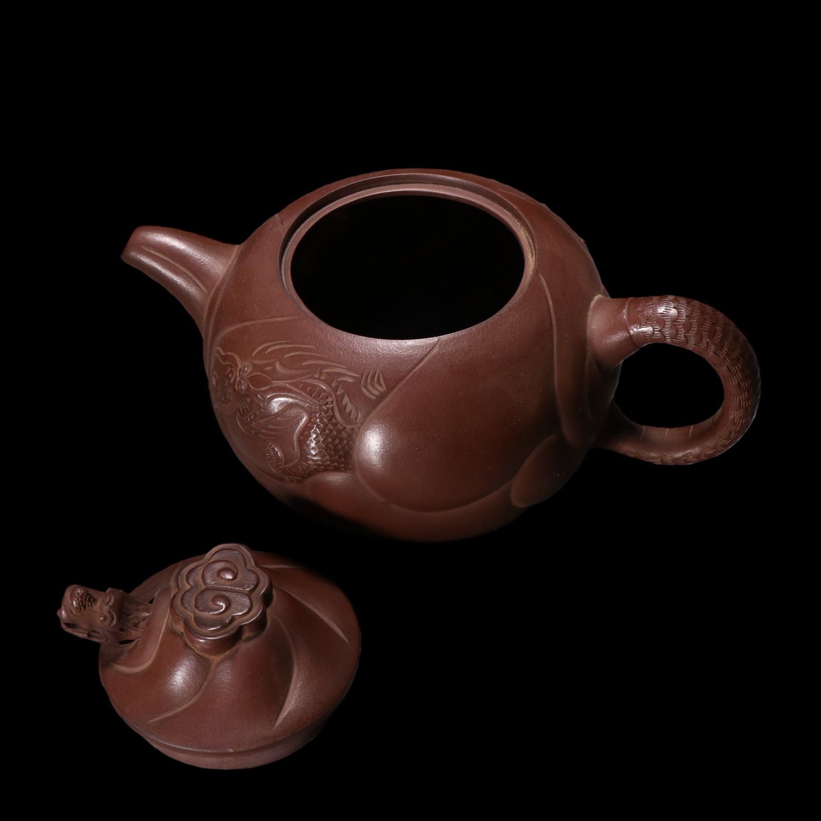 An Exquisite Purple Sands Dragon Pattern Teapot - 7