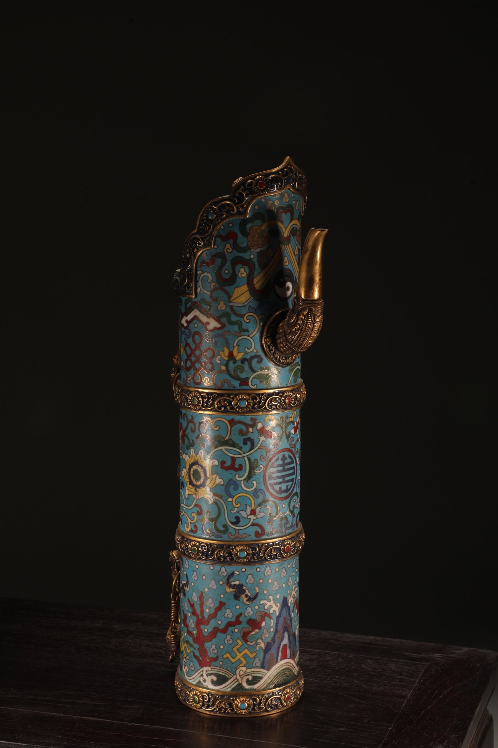 An Exquisite Cloisonne Lotus Pattern Pot - 4