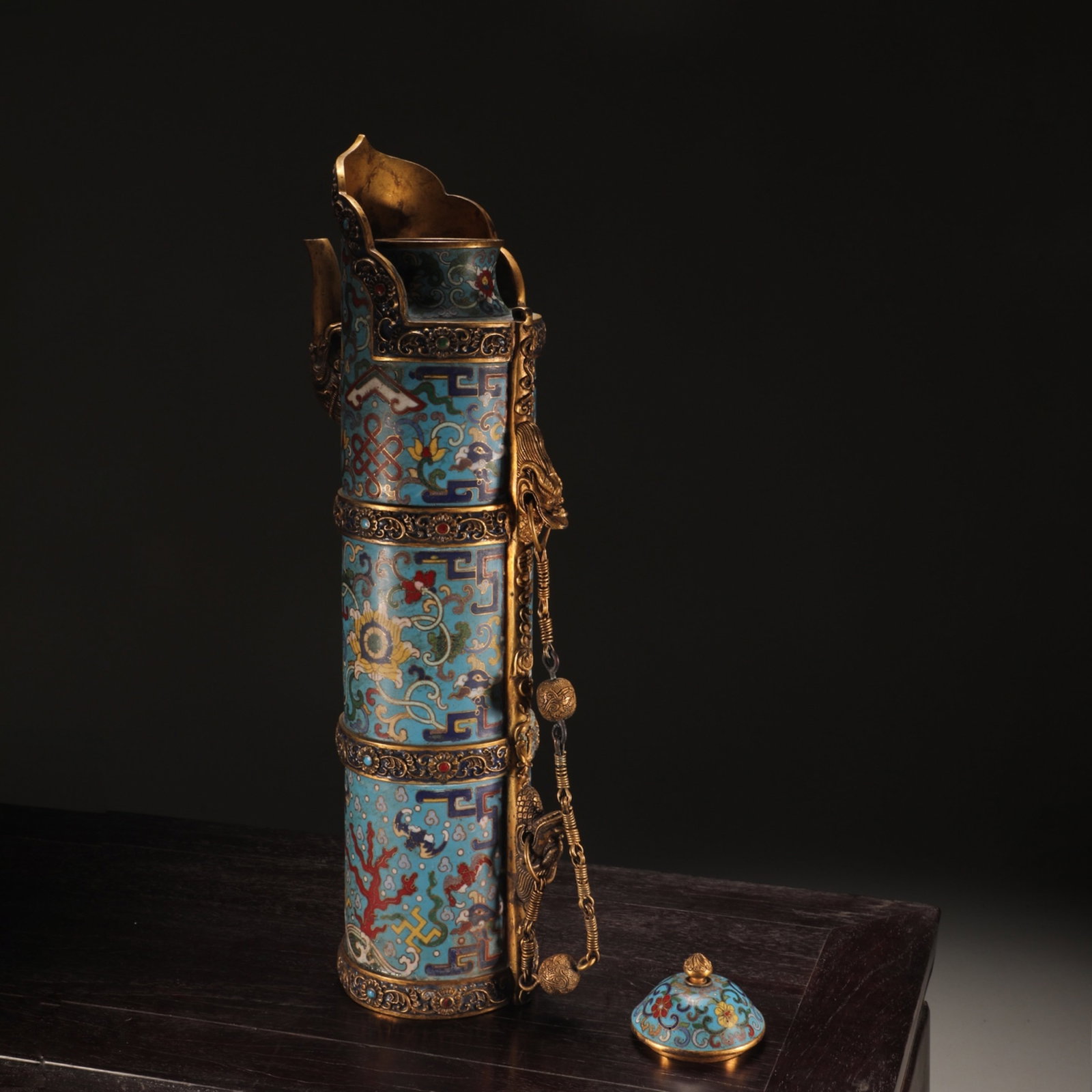 An Exquisite Cloisonne Lotus Pattern Pot - 6