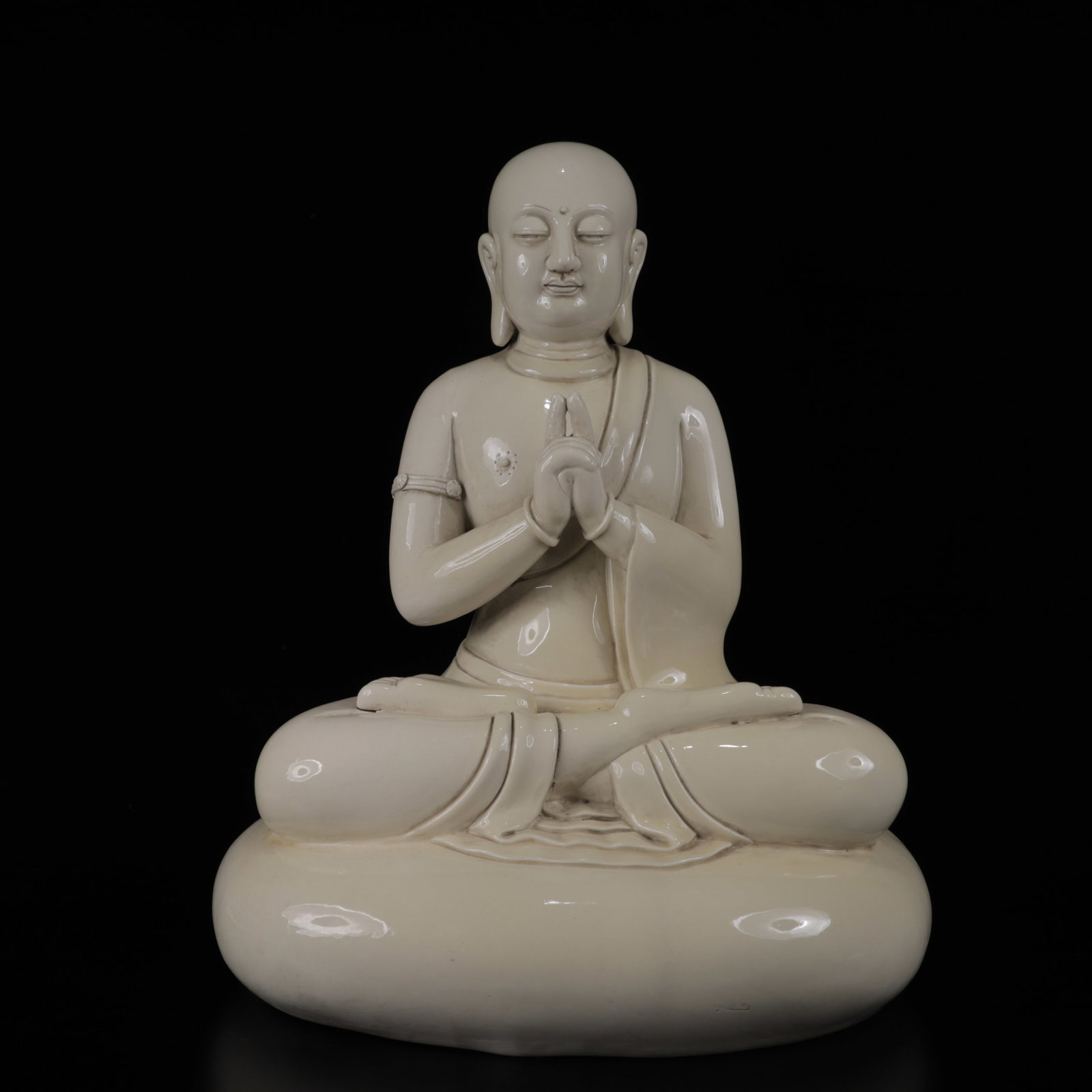 An Exquisite Blance-De-Chine Statue of Kshitigarbha Bodhisattva (1 of 11)