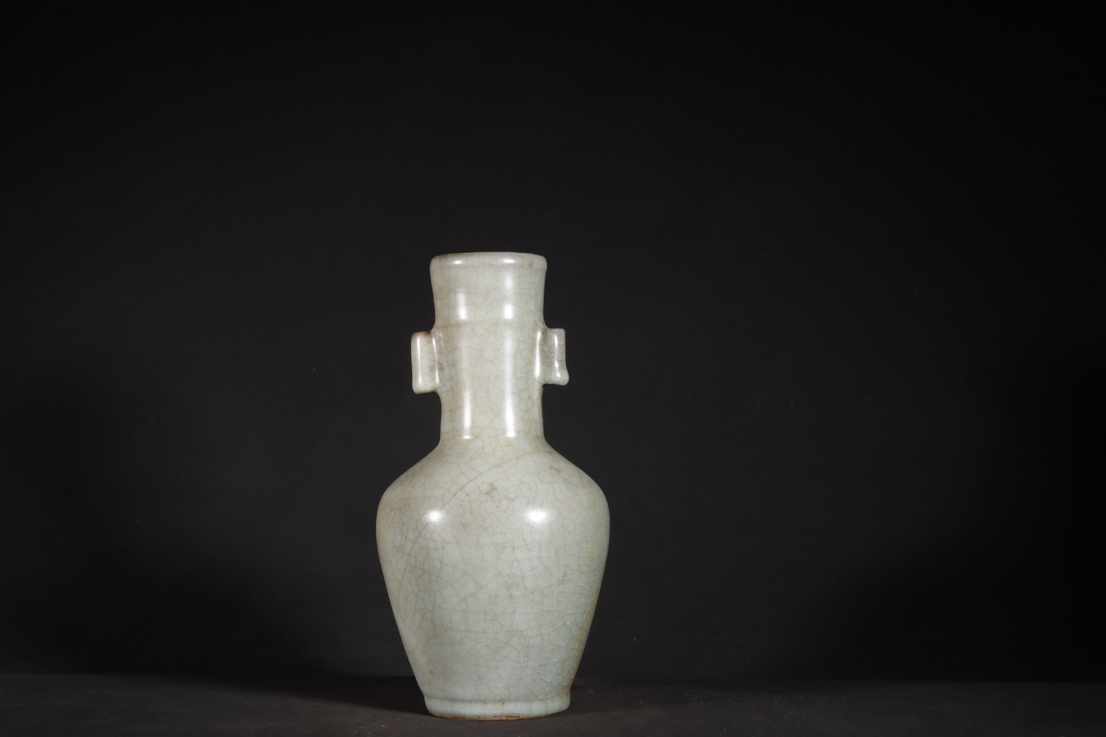 An Exquisite Guan yao Celadon Glazed Double-Ears Pot - 2