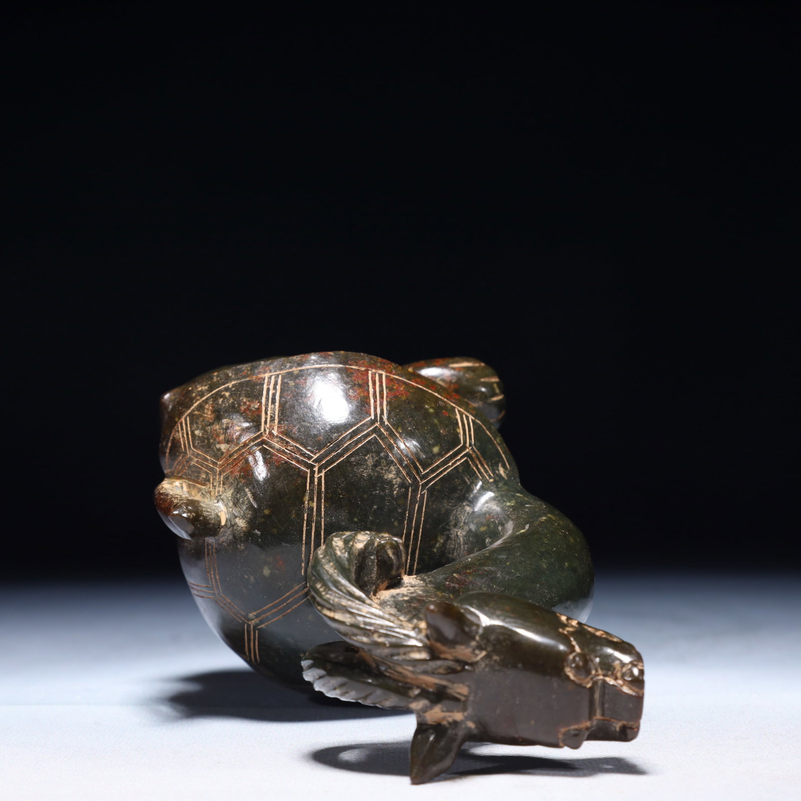 An Exquisite Jasper Dragon Turtle Ornament - 10
