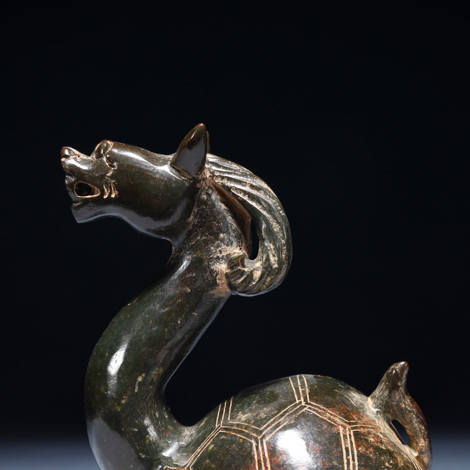 An Exquisite Jasper Dragon Turtle Ornament - 2