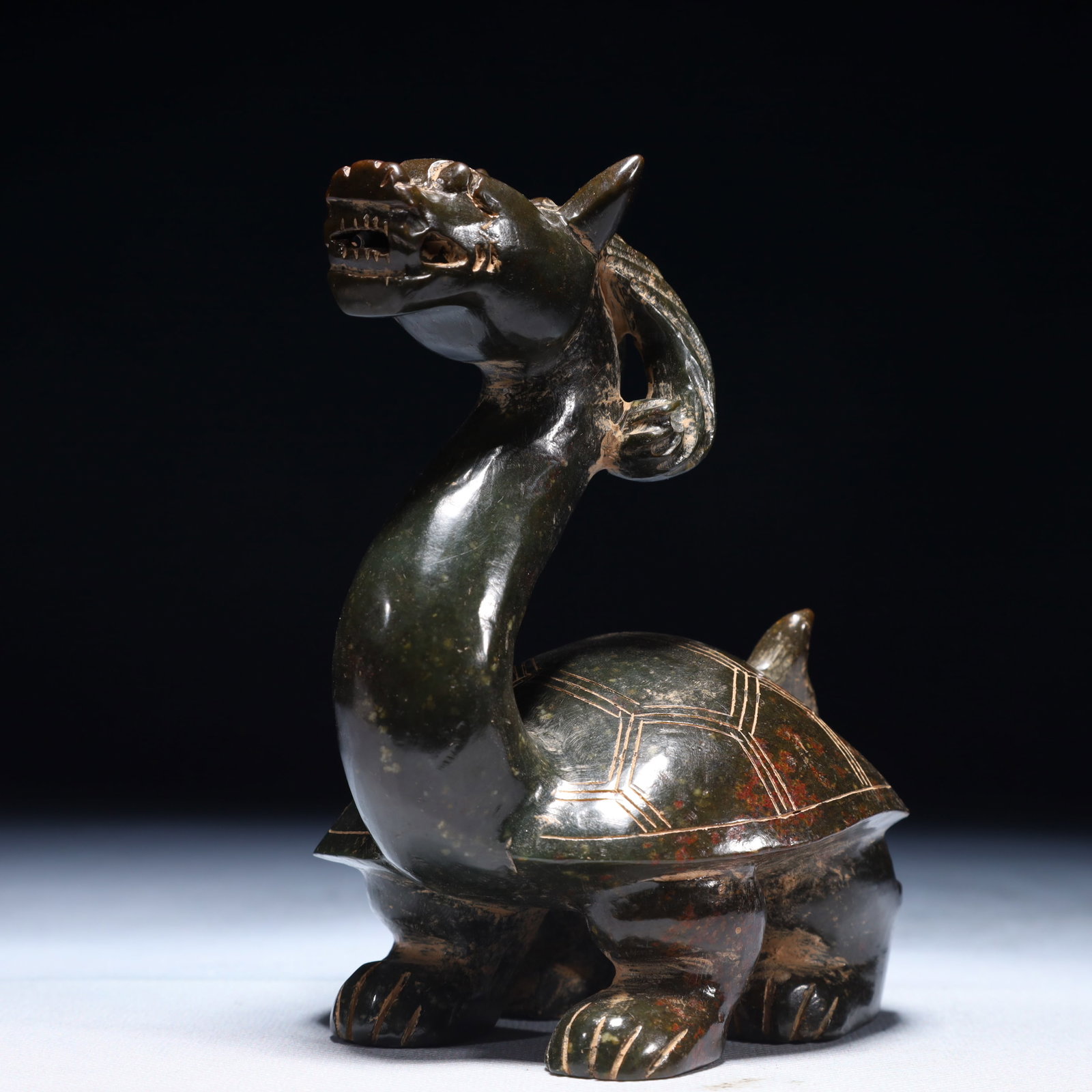 An Exquisite Jasper Dragon Turtle Ornament - 4