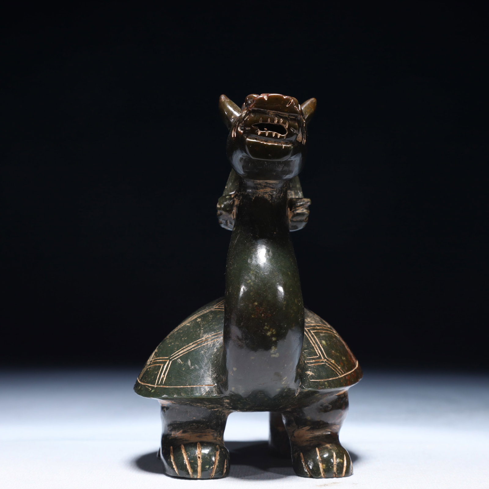 An Exquisite Jasper Dragon Turtle Ornament - 5