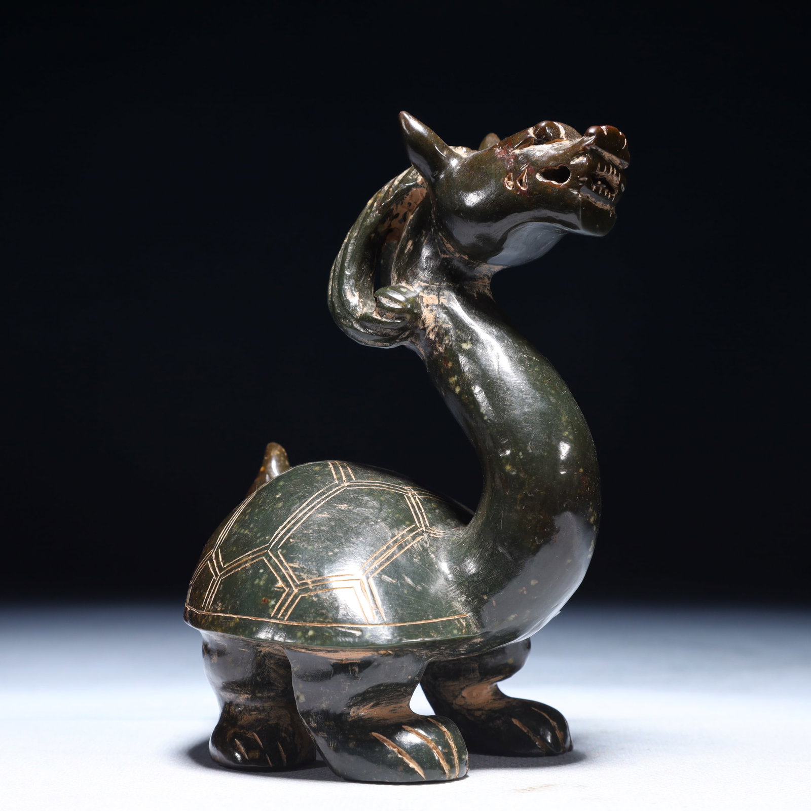 An Exquisite Jasper Dragon Turtle Ornament - 6
