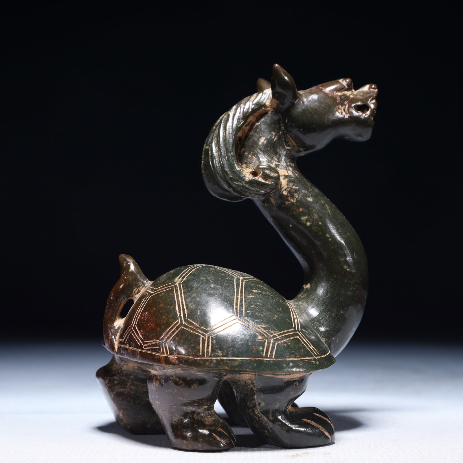 An Exquisite Jasper Dragon Turtle Ornament - 7