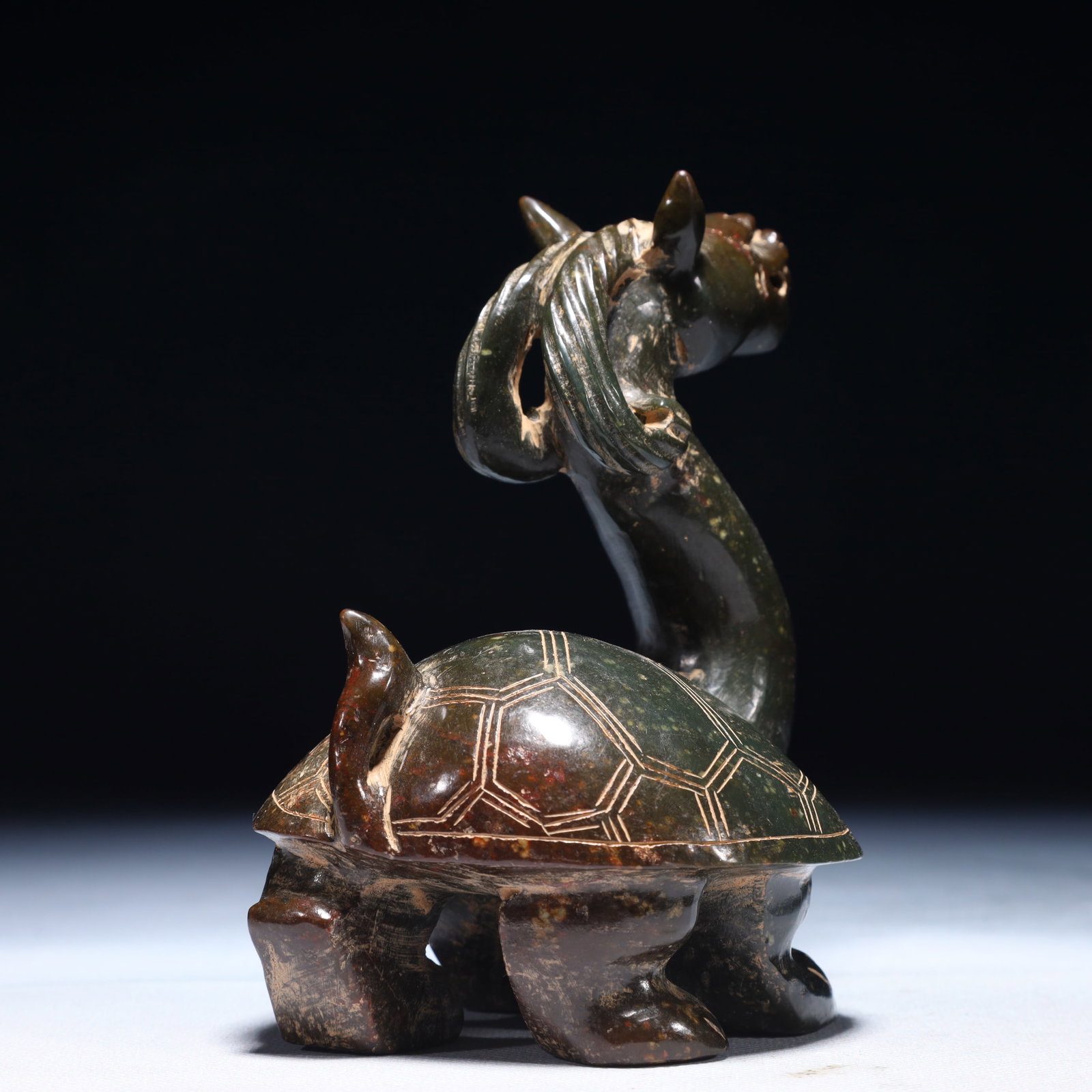 An Exquisite Jasper Dragon Turtle Ornament - 8