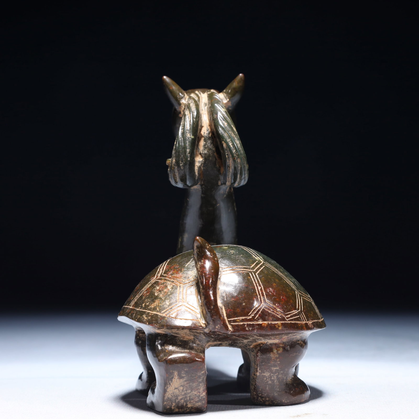 An Exquisite Jasper Dragon Turtle Ornament - 9