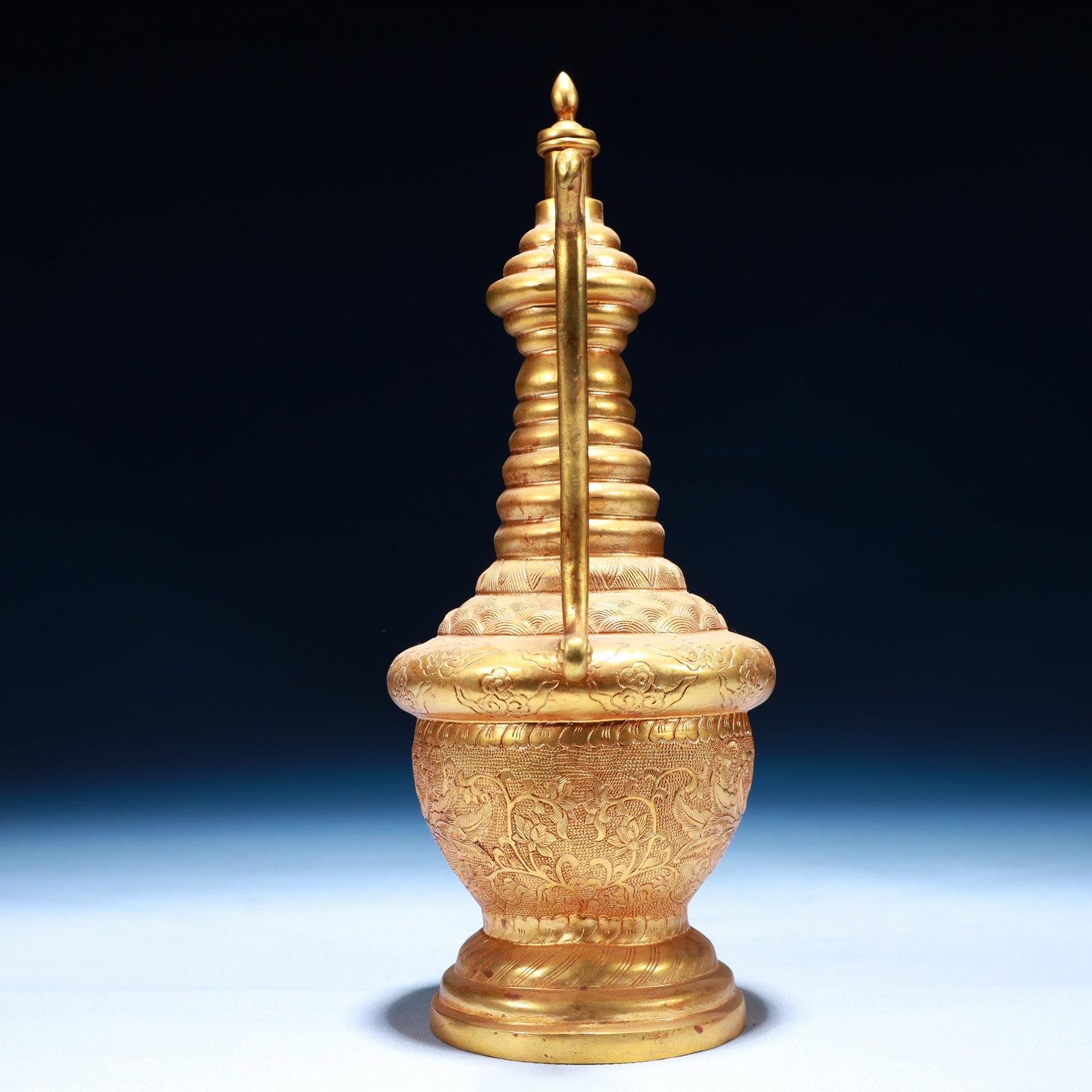 An Exquisite Gilt Bronze Phoenix Pattern Ewer - 11
