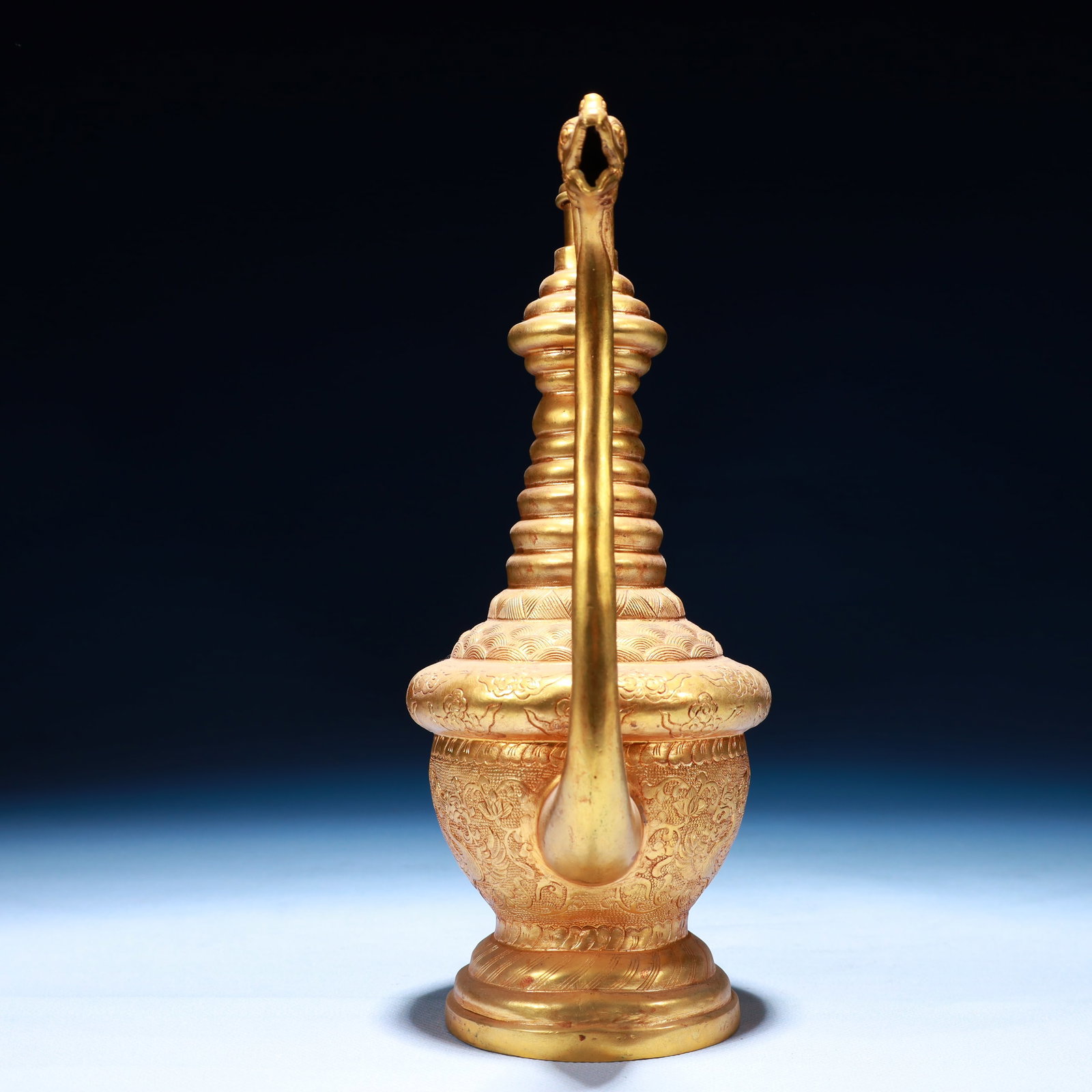 An Exquisite Gilt Bronze Phoenix Pattern Ewer - 5