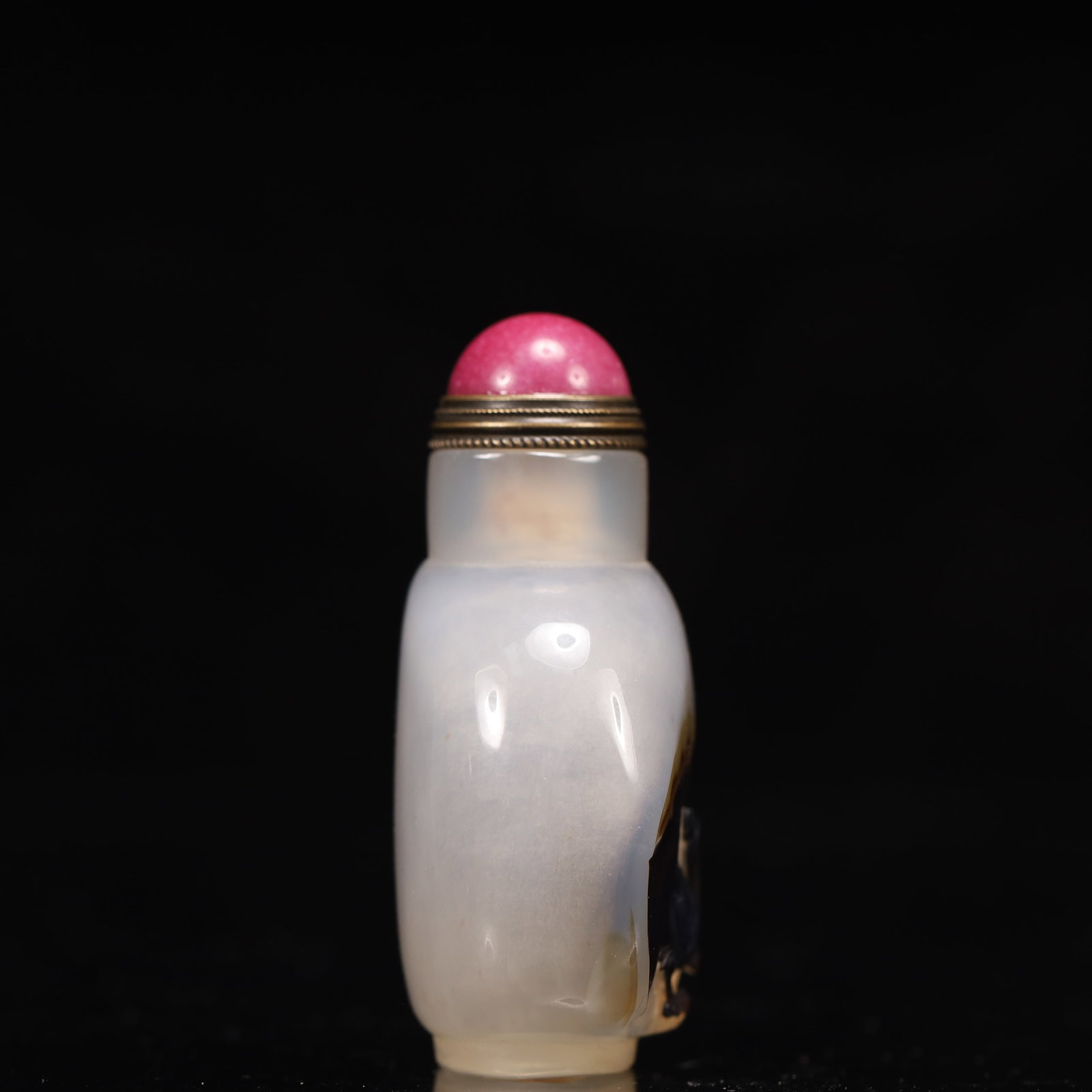 An Exquisite Agate Rooster Pattern Snuff Bottle - 4