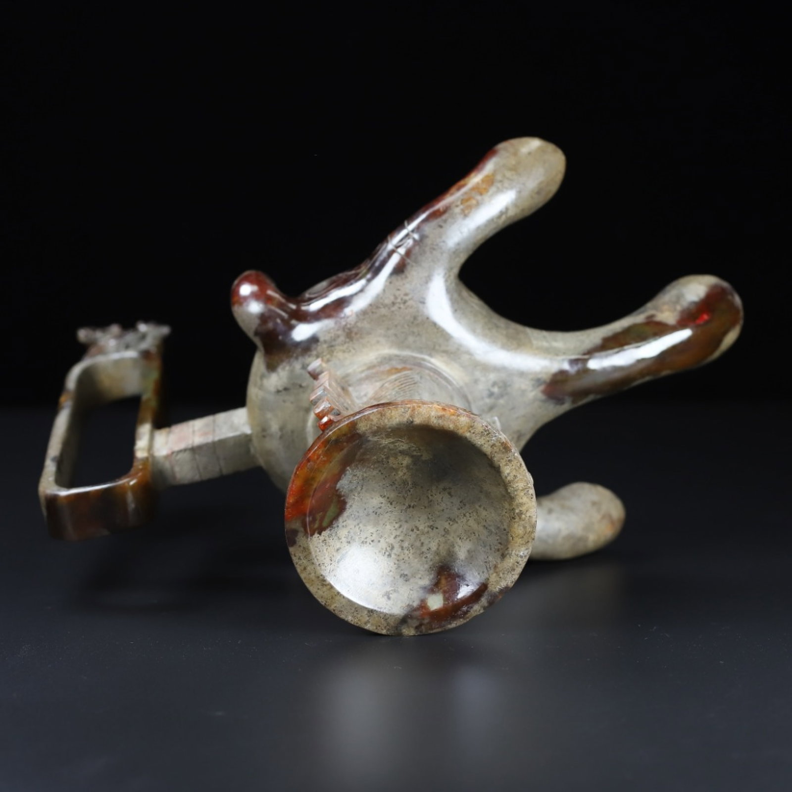 An Exquisite Archaic Jade Phoenix Pattern Censer - 10