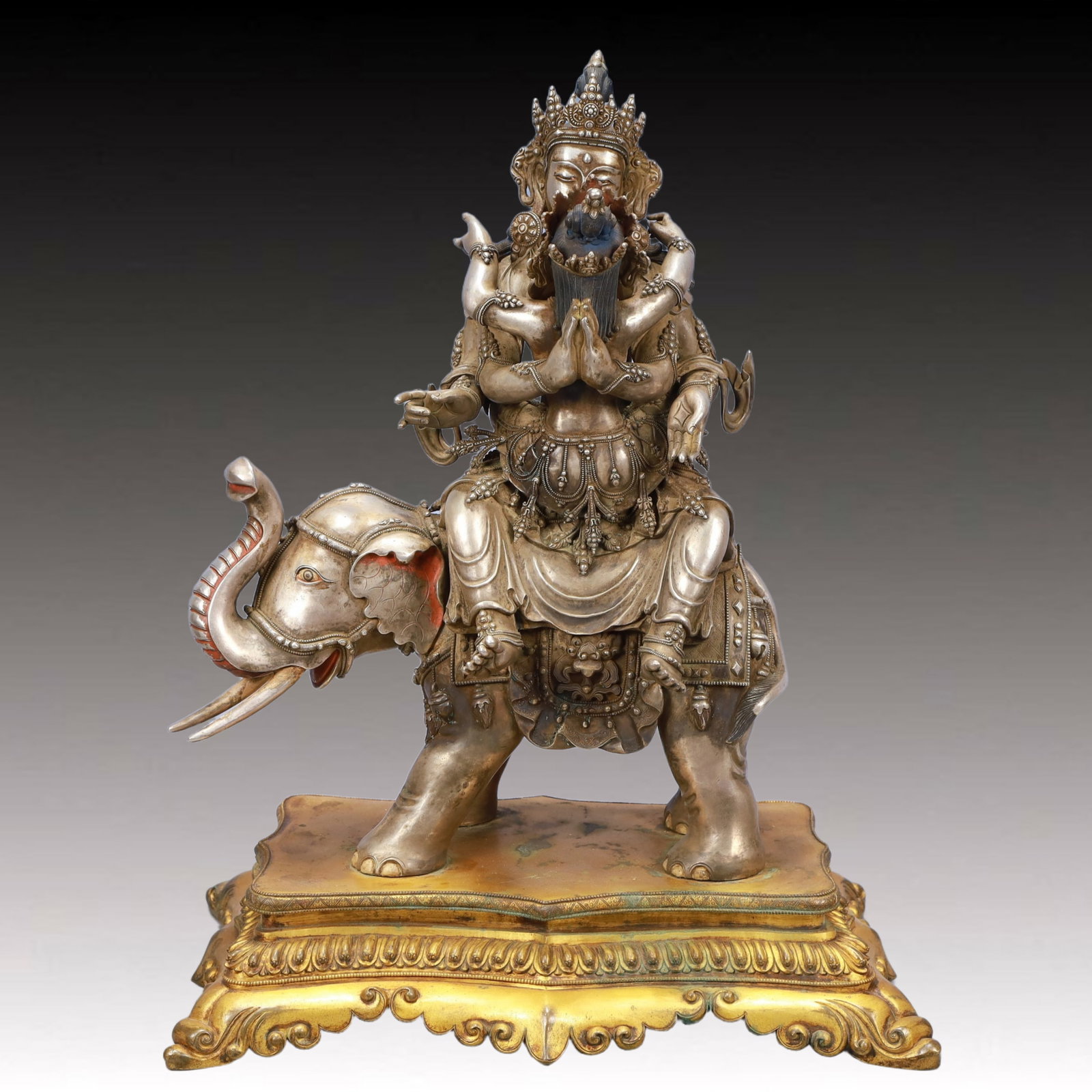 A Solemn Gilt Bronze Statue of Mandkesvara (1 of 10)