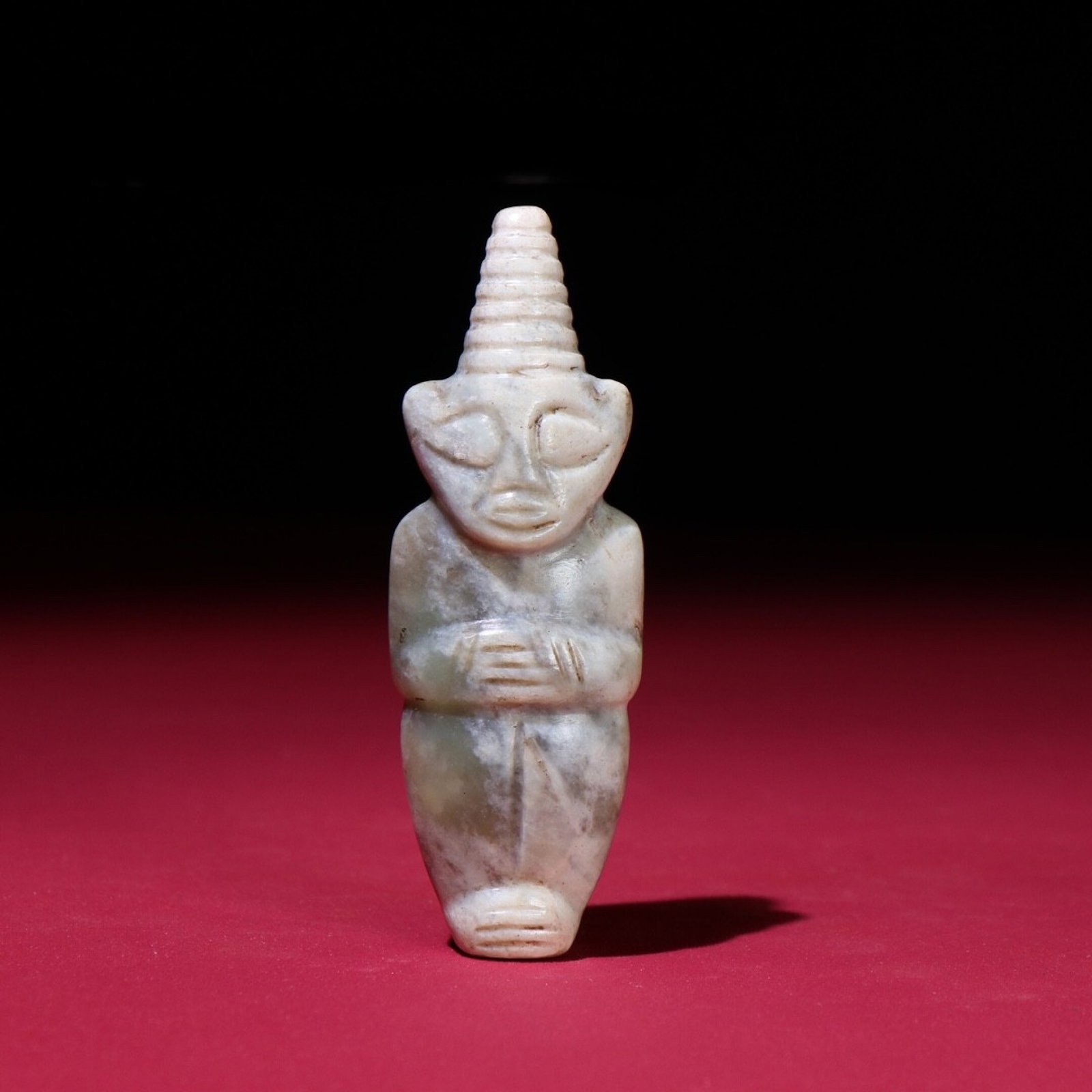 White Jade Figure Pendant: White Jade Figure Pendant,Qing Dynasty,China,Size:3.5inx1.2inx0.8in,Weight:70g 白玉人物佩,中国清代