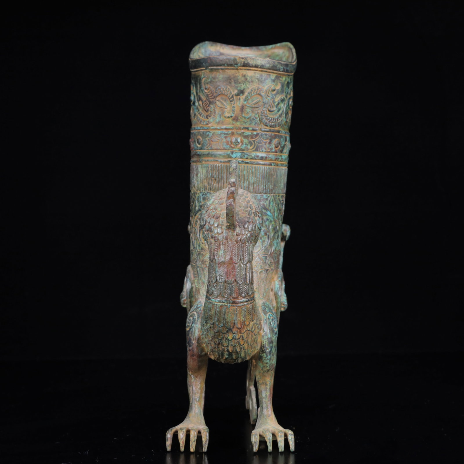 An Archaic Bronze Phoenix Pattern Cup - 7
